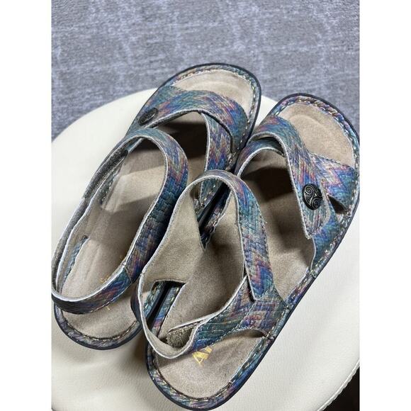 Alegria Lite Lula Woven Wonder Sling back Womens Colorful Sandals Sz 39 - Picture 4 of 7